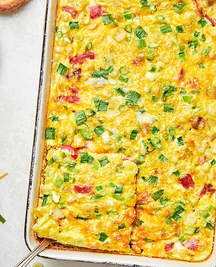 Corn and Cheddar Egg Bake