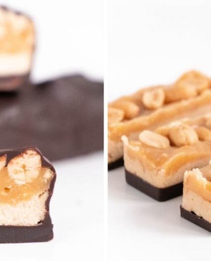 Healthy No Bake Keto Snickers Bars (Homemade Keto Bars)