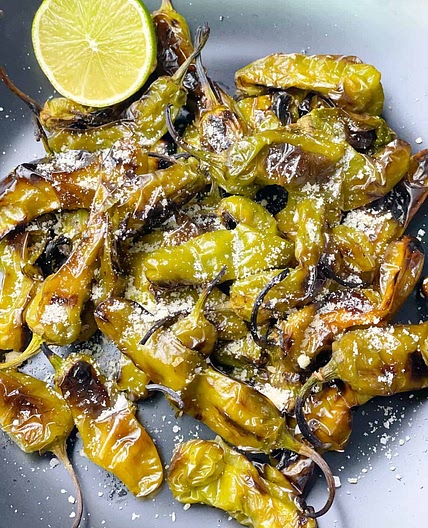 Easy Grilled Shishito Peppers