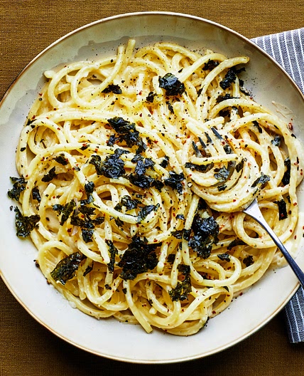 Creamy Bucatini With Roasted Seaweed