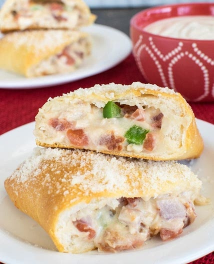 Chicken Alfredo Calzones