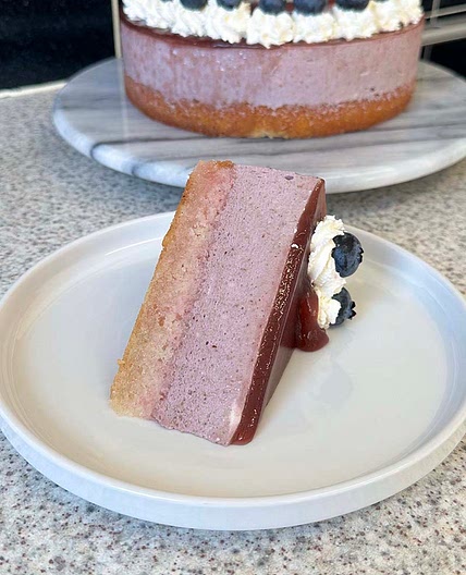 Lemon Blueberry Mousse Cake