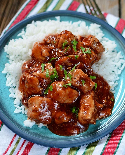 INSTANT POT BBQ PORK WITH ONIONS