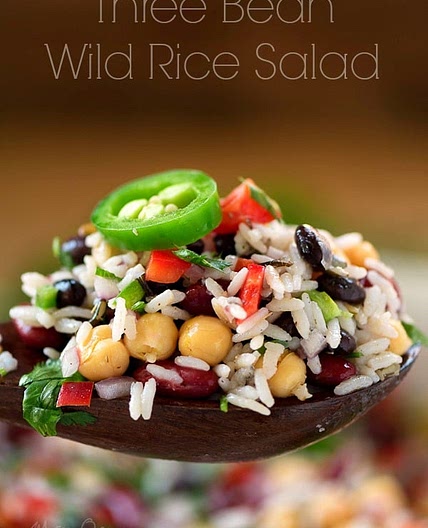 Three Bean Wild Rice Salad