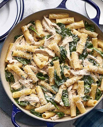 Buttermilk Alfredo Chicken Spinach Pasta