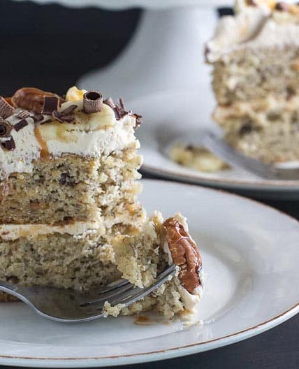 Low FODMAP Salted Caramel Banana Cake