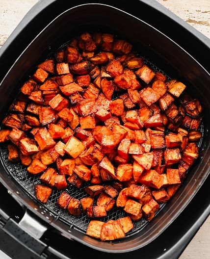 Air Fryer Sweet Potatoes (Sweet and Spicy!)