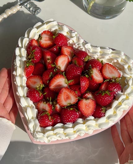 Strawberry tres leches cake