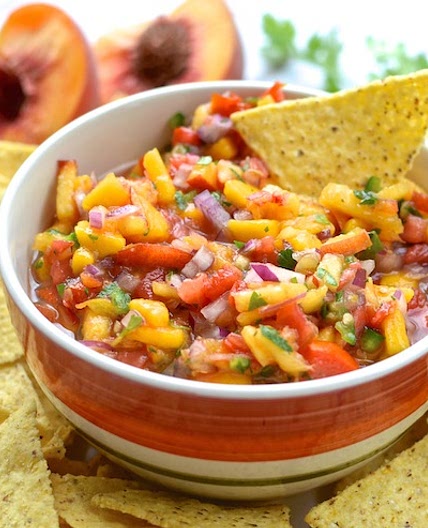 Fresh Mango Peach Salsa