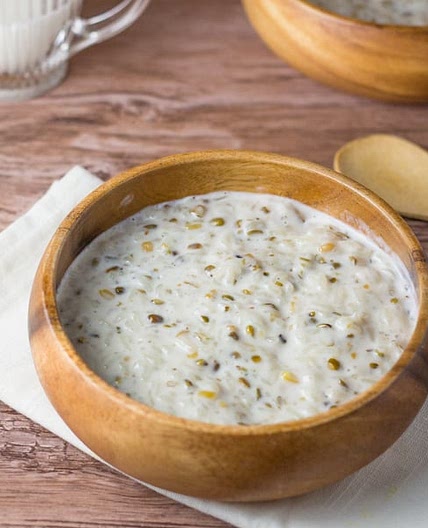 Ginataang Munggo (Sticky Rice with Mung Beans and Coconut Milk)