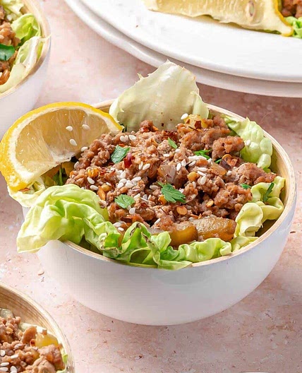 Ground Turkey Lettuce Wraps
