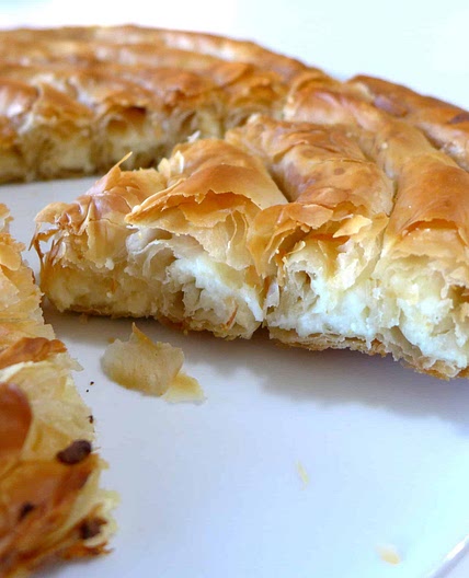 Spiral-shaped Greek Cheese pie recipe (Kichi Kozanis)