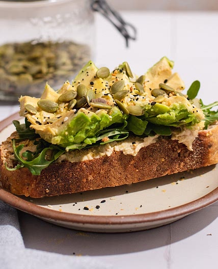 Hummus Toast with Avocado