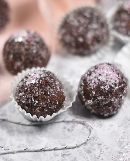 Sparkling Rosé Chocolate Truffles