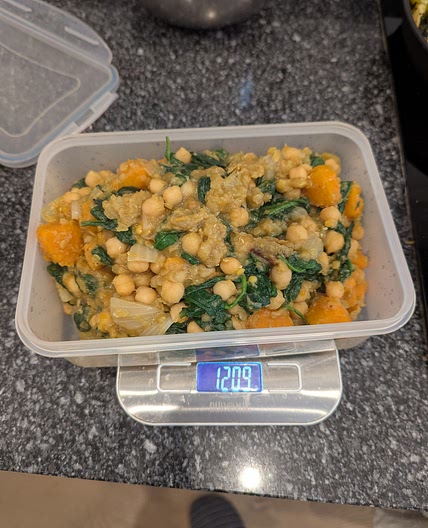 Chickpeas, sweet potato and red lentils stew