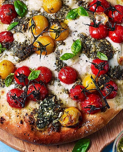 Summer caprese focaccia