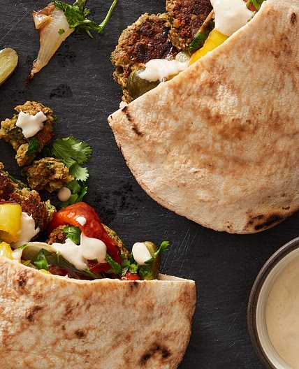 Baked Falafel Sandwiches