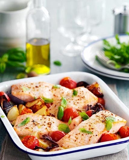 Warm Salmon and Potato Salad