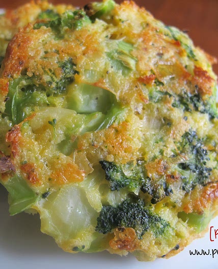 cheesy roasted broccoli patties