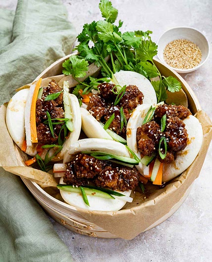 Vegan Bao Buns with Hoisin Cauliflower