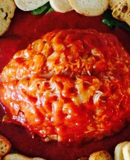 Halloween Shrimp Cocktail Brain