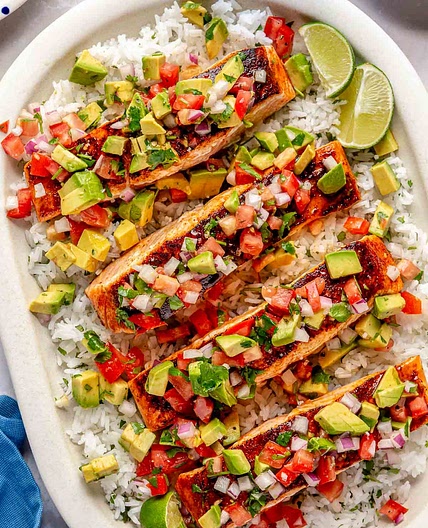 Pan Seared Salmon with Avocado Salsa
