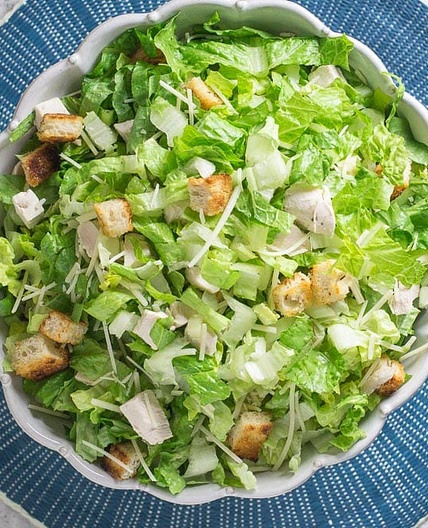 Low FODMAP Chopped Chicken Caesar Salad