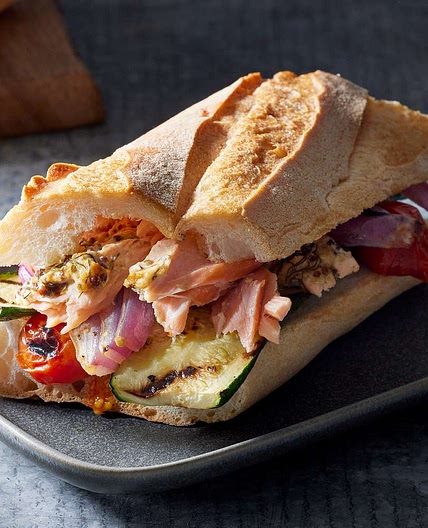 3-Ingredient Salmon & Veggie Sandwich