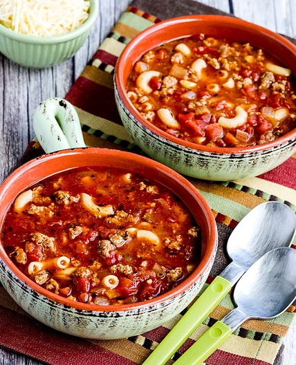 Italian Sausage, Tomato, and Pesto Soup
