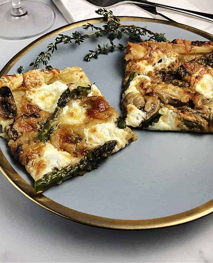 Asparagus and Mushroom Puff Pastry Galette