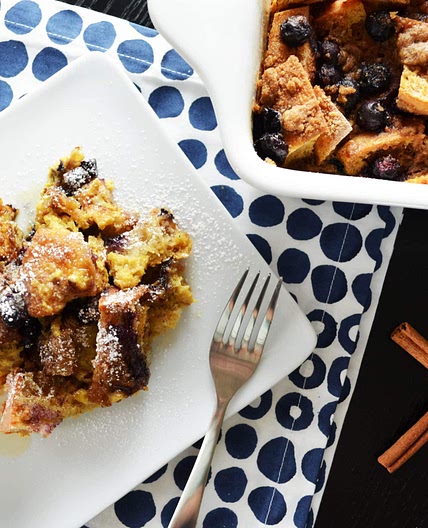 Cinnamon Blueberry Baked French Toast