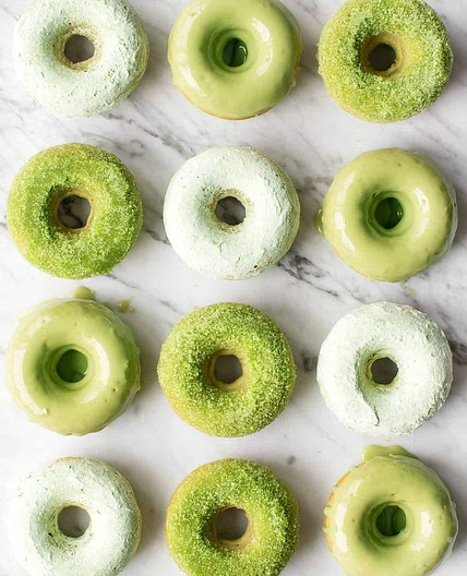 Matcha Baked Doughnuts