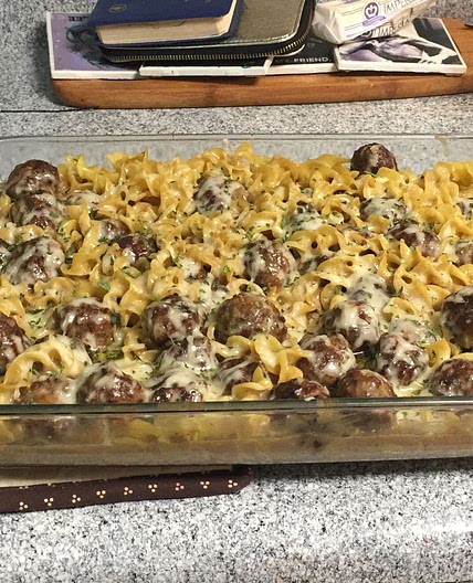 Swedish Meatball Noodle Bake