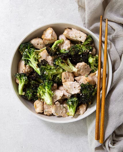 Air Fryer Chicken and Broccoli