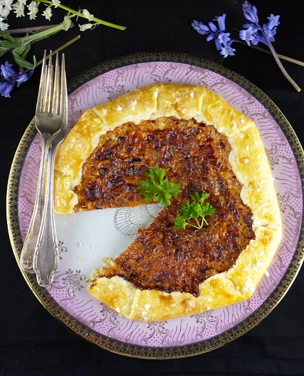 Västerbotten Cheese and Red Onion Spelt Galette
