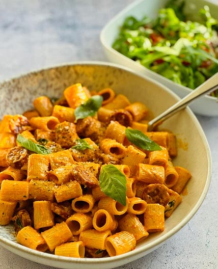Creamy Red Pesto & Chorizo Pasta