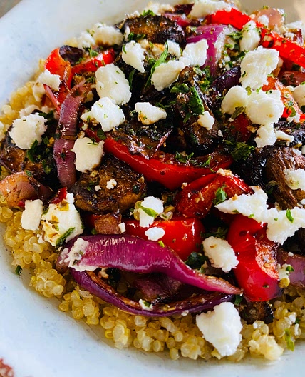 Air Fryer Veggie Quinoa Bowls