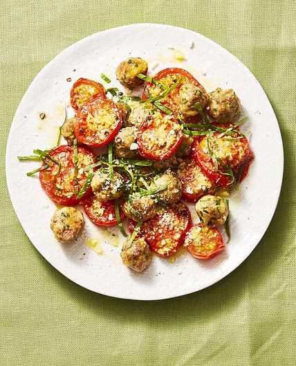 Mini Meatballs With Garlicky Tomatoes
