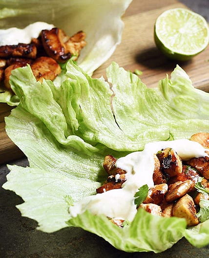 Chili Lime Chicken Lettuce Wraps