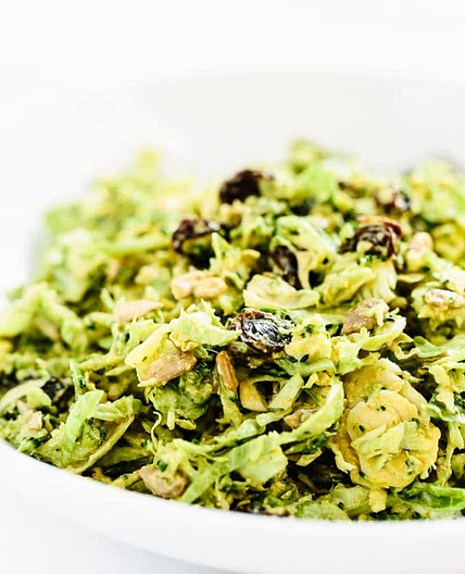 Broccoli & Brussels Sprout Detox Slaw with Creamy Curry Dressing