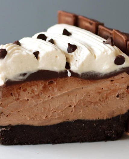 No-Bake Chocolate Cheesecake with Kit Kats
