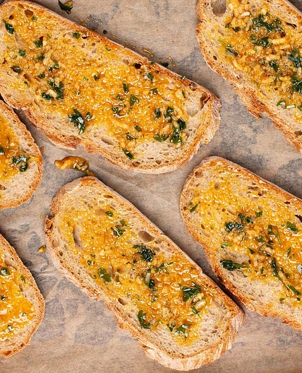 Homemade Sourdough Garlic Bread