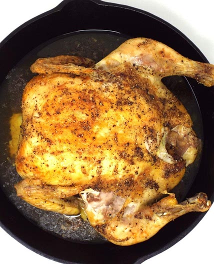 Cast-Iron Salt and Pepper Roasted Chicken