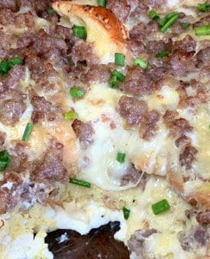 Everything Bagel and Sausage Casserole