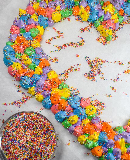 Rainbow Meringue Wreath