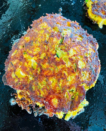 Blackstone Zucchini Feta Fritters