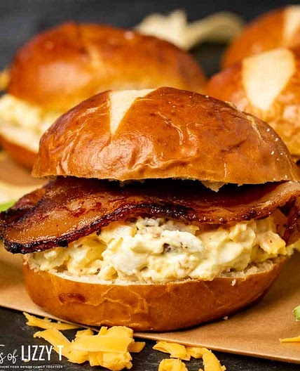 Bacon & Cheddar Egg Salad Sandwiches
