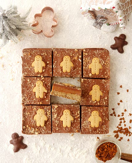 Easy Gingerbread Millionaires Bars
