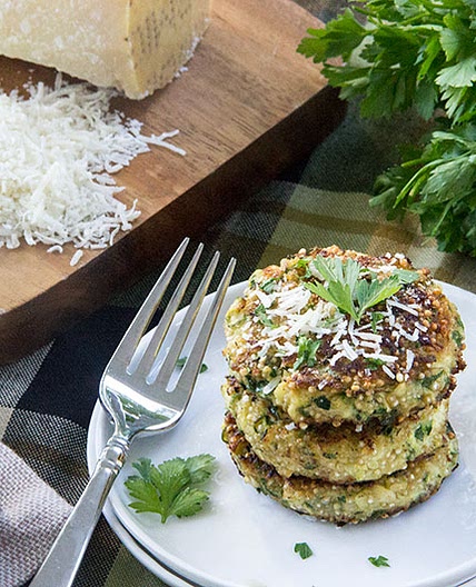 Zucchini Quinoa Fritters with Parmesan