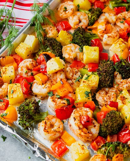 Sheet Pan Hawaiian Shrimp